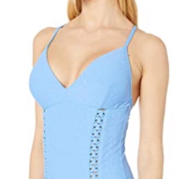 JESSICA Simpson Rose Bay Textured 1 Piece Swimsuit - Picture 4 of 8